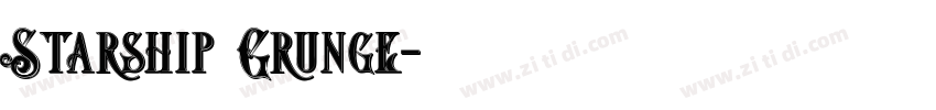 Starship Grunge字体转换